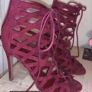 Burgundy heels